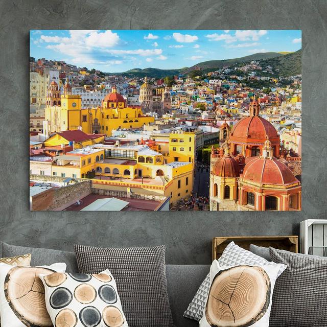 Colorful Houses in Guanajuato Wall Art on Canvas Ebern Designs Size: 60cm H x 90cm W on Productcaster.