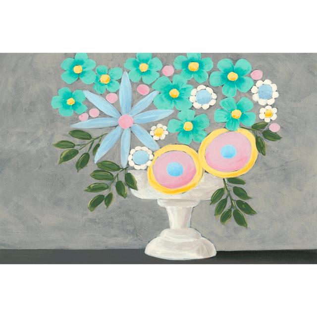 Nouveau Flowers I - Wrapped Canvas Art Prints Rosalind Wheeler Size: 20cm H x 30cm W x 3.8cm D on Productcaster.