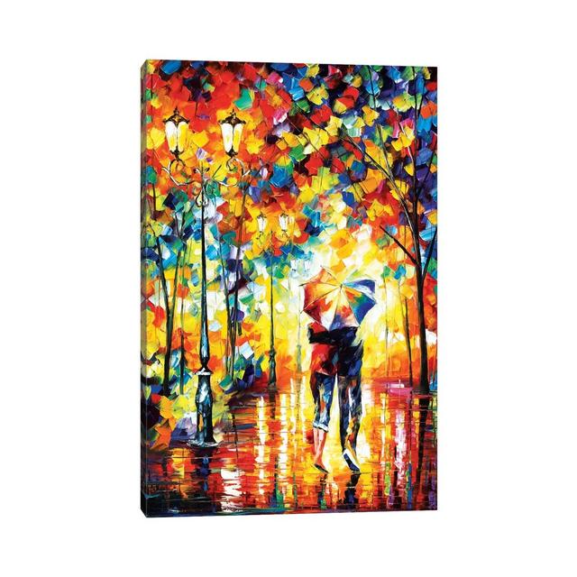 Under One Umbrella by Leonid Afremov - Wrapped Canvas Painting Rosalind Wheeler Size: 66cm H x 46cm W x 3.8cm D on Productcaster.