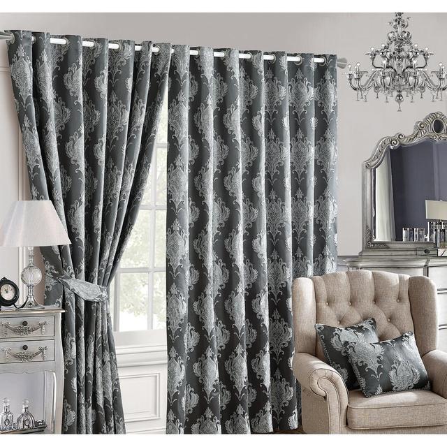 Vicksburg Eyelet Blackout Thermal Curtain Rosdorf Park Panel Size: Width 167.64 x Drop 182.88cm on Productcaster.