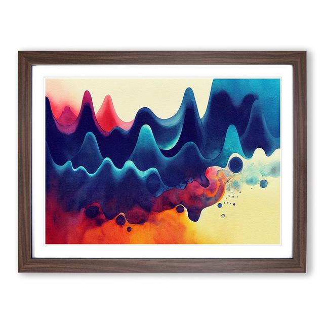 Watercolour Audio Soundwaves Vol.2 Abstract - Picture Frame Painting Metro Lane Frame Colour: Walnut Framed, Size: 25cm H x 34cm W x 2cm D on Productcaster.