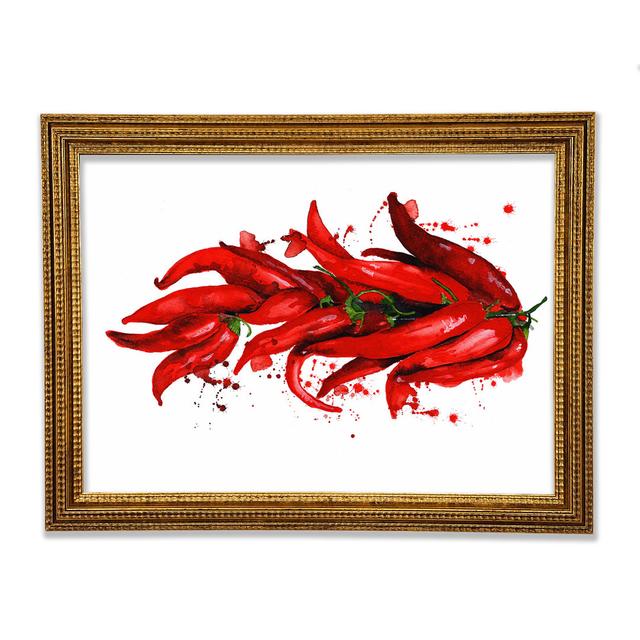 Bunch Of Chilis - Single Picture Frame Art Prints Rosalind Wheeler Size: 29.7cm H x 42cm W x 3cm D on Productcaster.