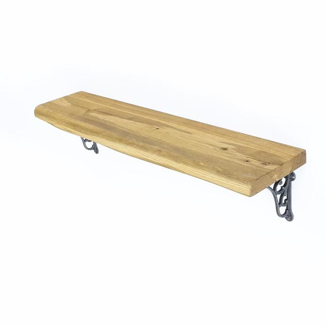 Scandia Oak Solid Wood Bracket Shelf Alpen Home Size: 2cm H x 100cm W x 20cm D, Finish: Natural Oil on Productcaster.