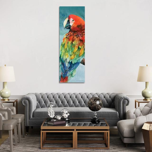 Parrot by Annelein Beukenkamp - Wrapped Canvas Panoramic Painting 17 Stories Size: 182.88cm H x 60.96cm W x 3.81cm D on Productcaster.