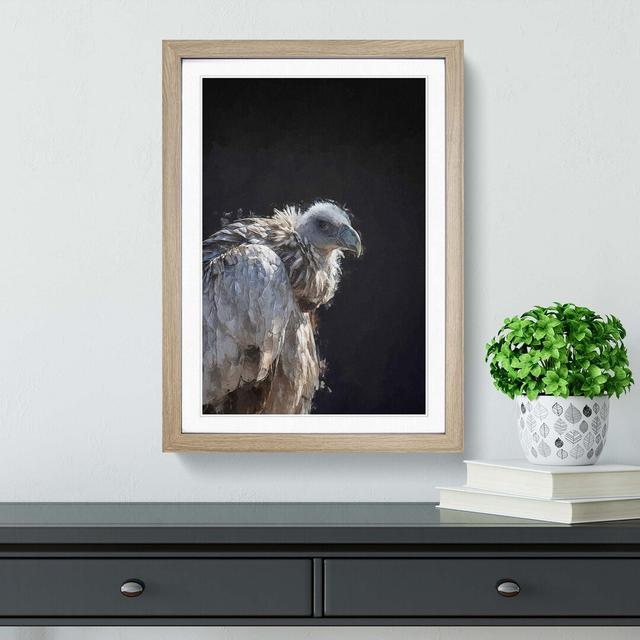 Vulture Bird - Picture Frame Graphic Art Print East Urban Home Frame Option: Oak, Size: 60cm H x 40cm W x 2cm D on Productcaster.