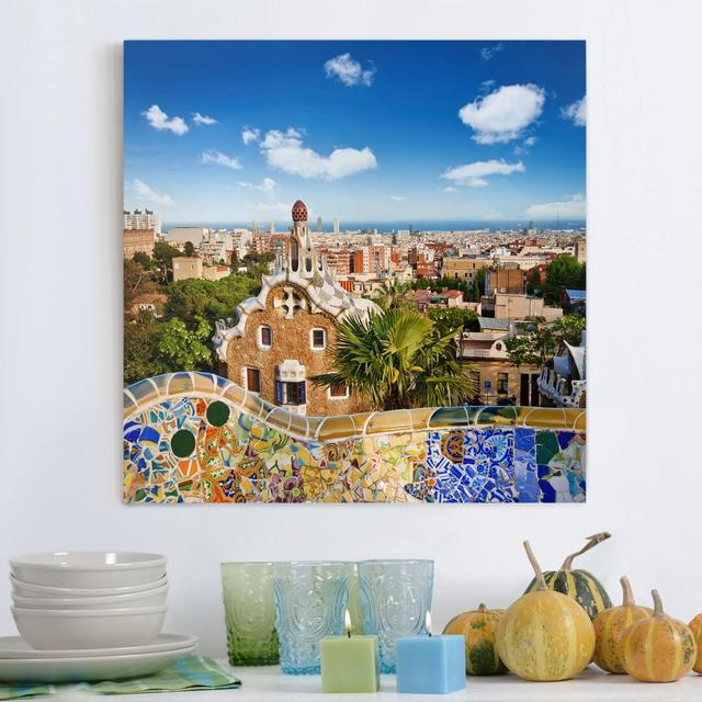 Barcelona - Wrapped Canvas Photograph Ebern Designs Format: Canvas 260g/m², Size: 40cm H x 40cm W on Productcaster.