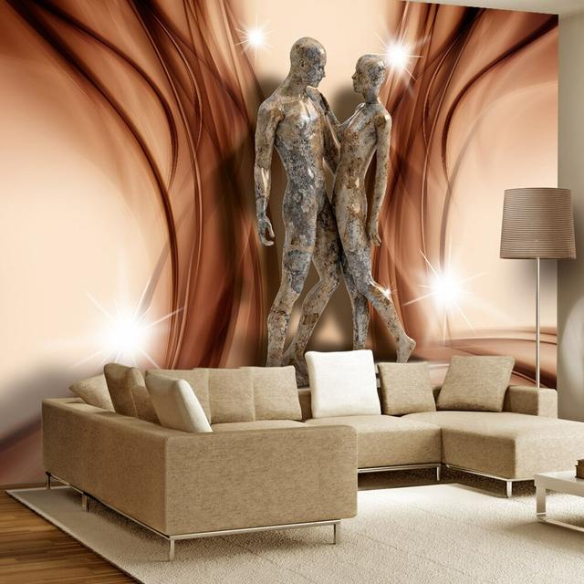 Stone Couple 2.80m x 400cm Wallpaper East Urban Home Size: 400"W x 280"L on Productcaster.