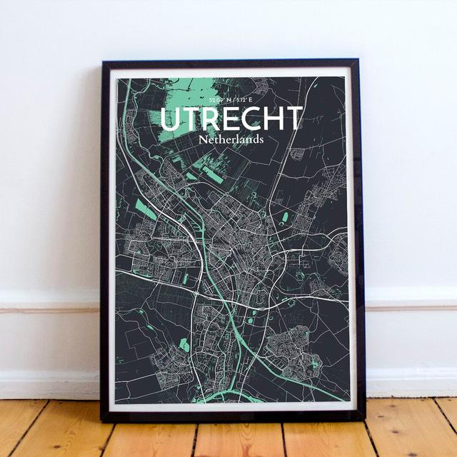 Utrecht City Map - Unframed Graphic Art Print on Paper East Urban Home Size: 43.2cm H x 27.9cm W x 0.13cm D on Productcaster.