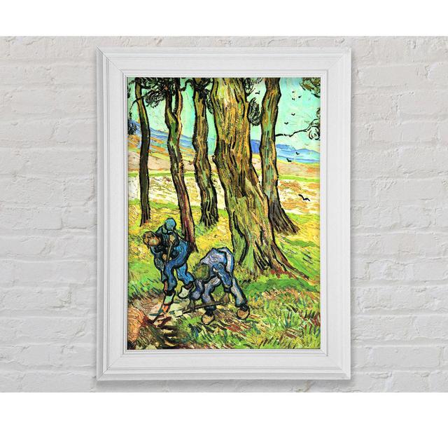 Two Men In Digging Out A Tree Stump - Single Picture Frame Art Prints Rosalind Wheeler Size: 142.2cm H x 84.1cm W x 8cm D on Productcaster.