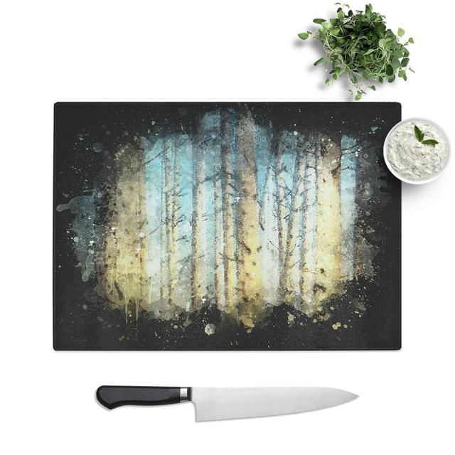 Tempered Glass Sunlight upon the Trees Chopping Board East Urban Home Size: 20 cm x 28.5 cm on Productcaster.