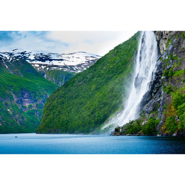 Gjerdefossen Waterfall by Mantaphoto - Print Alpen Home Size: 51cm H x 76cm W on Productcaster.