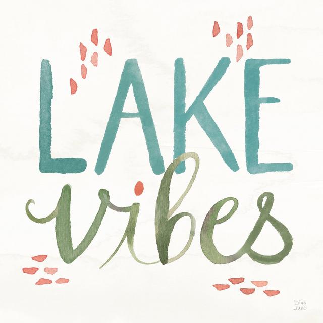 Lake Love VIII by Dina June - Wrapped Canvas Typography Maturi Size: 76cm H x 76cm W on Productcaster.