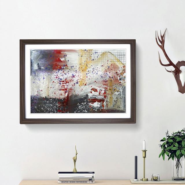 Abstract Art Painting Vol.91 by S.Johnson - Picture Frame Painting Print East Urban Home Size: 36cm H x 48cm W x 2cm D, Frame Option: Walnut Framed on Productcaster.