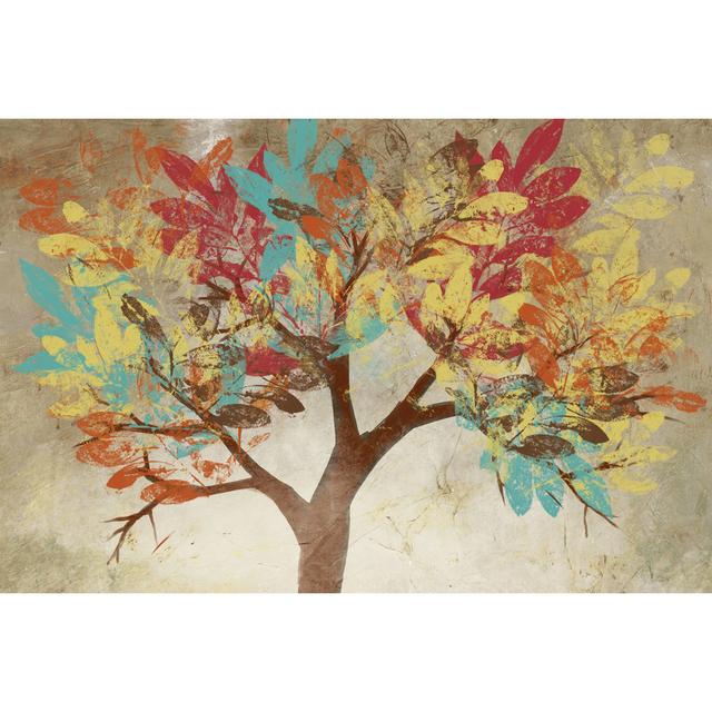 Colotful Tree - Wrapped Canvas Painting Marlow Home Co. Size: 51cm H x 76cm W x 3.8cm D on Productcaster.