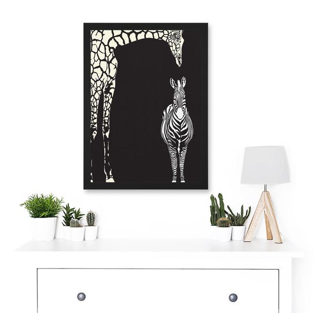 Zebra And Giraffe - Single Picture Frame Advertisement Latitude Vive on Productcaster.