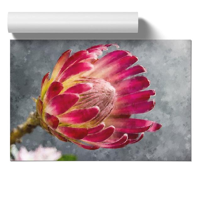 Pink Protea Flower - Unframed Graphic Art East Urban Home Size: 42cm H x 59cm W x 0.1cm D on Productcaster.