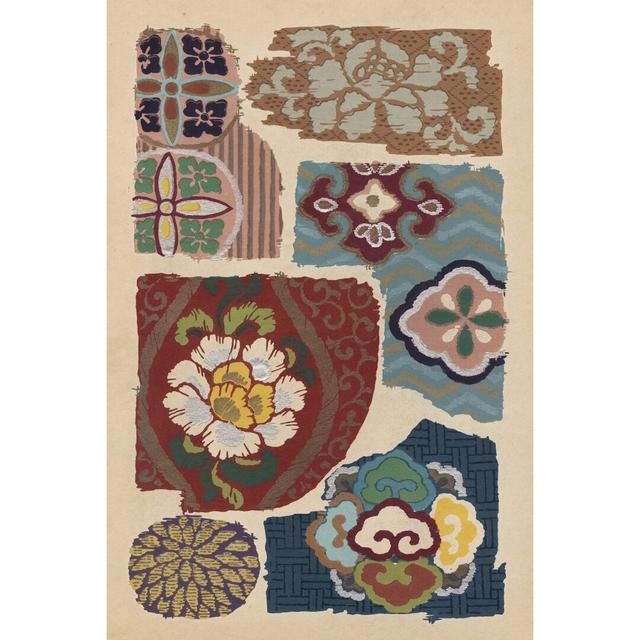 Japanese Textile Design III - Wrapped Canvas Graphic Art Latitude Vive Size: 30cm H x 20cm W on Productcaster.