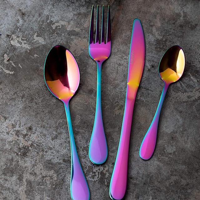 Iridescent Rainbow 16 Piece Cutlery Set, Service for 4 Mikasa on Productcaster.