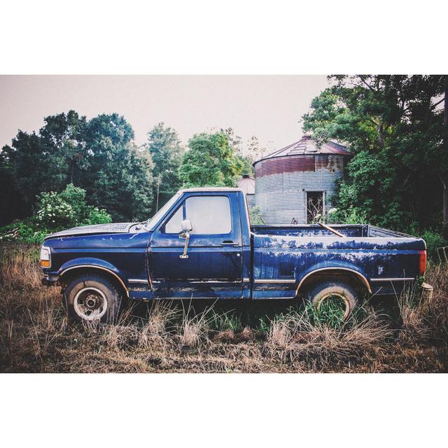 An Old Blue Rusty Truck by Fander09 - Wrapped Canvas Art Prints Borough Wharf Size: 30cm H x 46cm W x 3.8cm D on Productcaster.