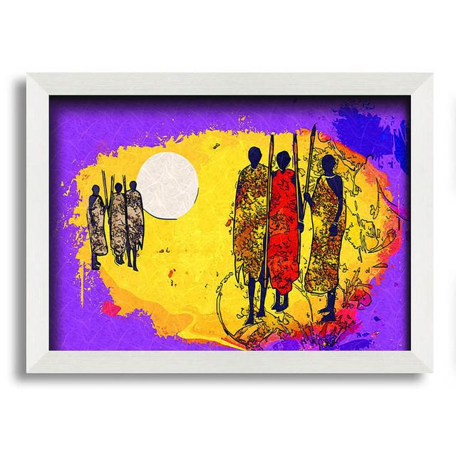 Arens African Tribal 12 - Single Picture Frame Art Prints Latitude Vive Size: 59.7cm H x 84.1cm W x 10cm D on Productcaster.