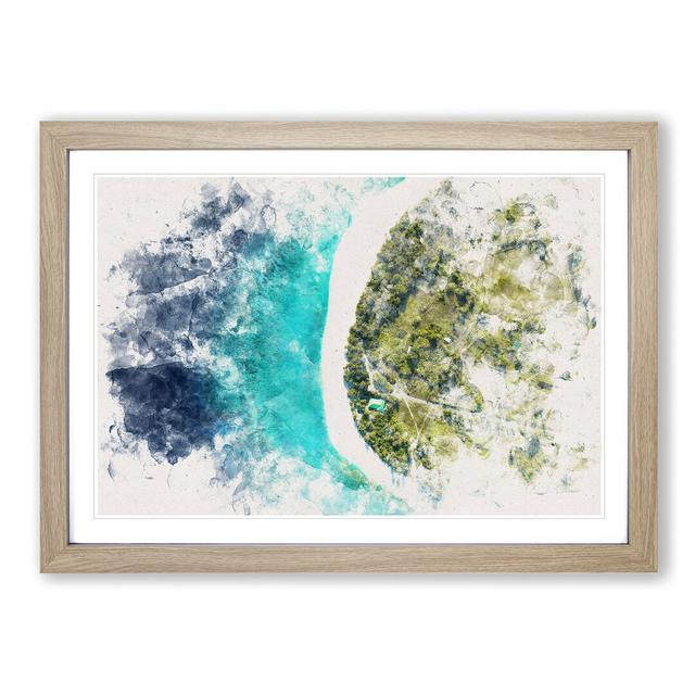 Saafu Point Rd in the Maldives - Picture Frame Painting Print East Urban Home Frame Option: Oak Framed Framed, Size: 62cm H x 87cm W x 2cm D on Productcaster.