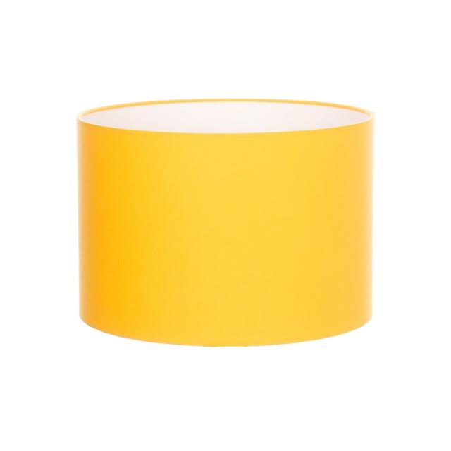 Cotton Drum Lamp Shade Wayfair Basics Colour: Sunshine Yellow, Size: 25cm H x 40cm W x 40cm D on Productcaster.