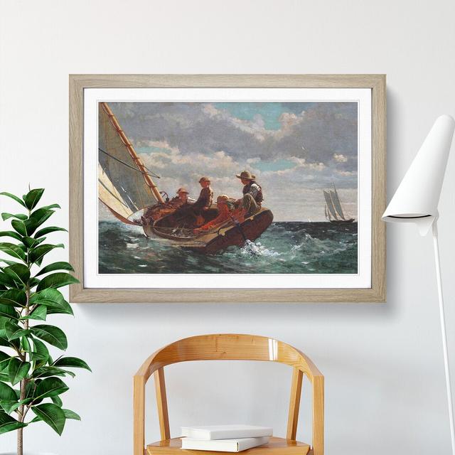 A Fair Wind by Winslow Homer - Picture Frame Painting East Urban Home Frame Option: Oak Framed, Size: 48cm H x 65cm W x 2cm D on Productcaster.