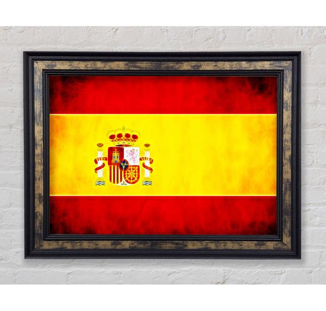 Spanish Flag - Single Picture Frame Art Prints Bright Star Size: 29.7cm H x 42cm W x 8cm D on Productcaster.