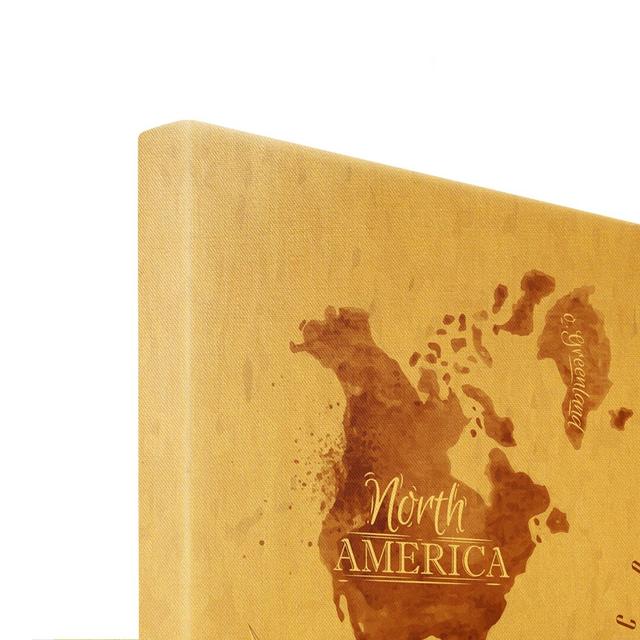 World Map - Wrapped Canvas Painting Longshore Tides on Productcaster.