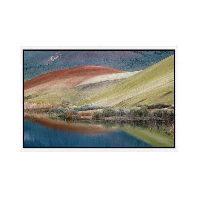 Painted Hills Reflected In Water, John Day Fossil Beds National Monument, Oregon by Tim Fitzharris - Gallery-Wrapped Canvas Giclée on Canvas Alpen Hom on Productcaster.