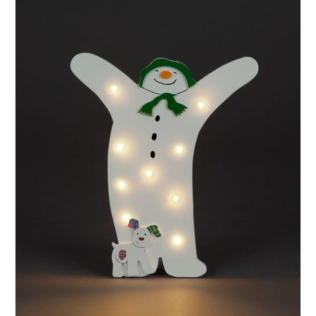 Snowman and Snow Dog Figure with Warm White LEDs The Seasonal Aisle on Productcaster.