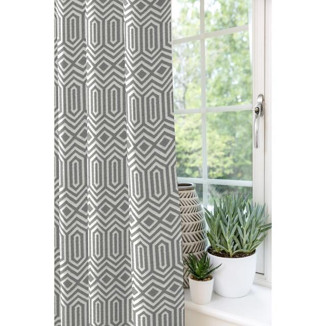 Wescott Cotton Pencil Pleat Blackout Thermal Curtains (Set of 2) George Oliver Colour: Charcoal Grey, Panel Size: Width 116 x Drop 137 cm on Productcaster.