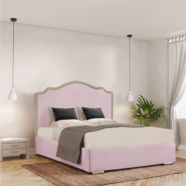 Dias Upholstered Storage Bed Lark Manor Colour: Pink, Size: Single (3') on Productcaster.