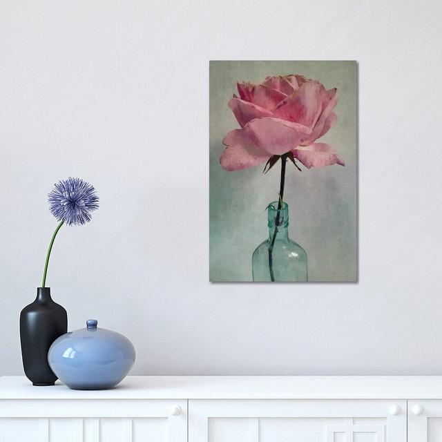 A Single Rose by Sarah Jarrett - Painting Print on Canvas Latitude Run Format: Wrapped Canvas, Size: 45.72cm H x 30.48cm W x 1.91cm D on Productcaster.