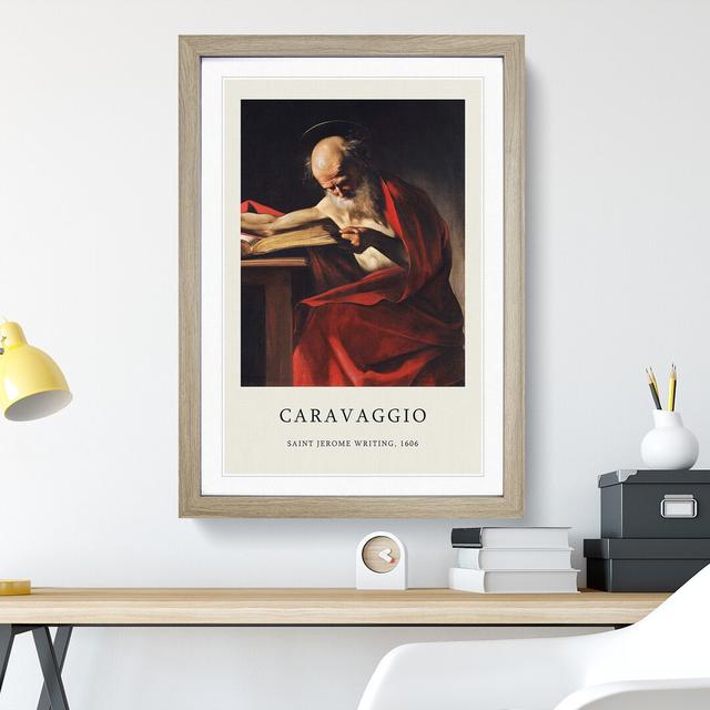 Saint Jerome Writing by Caravaggio - Picture Frame Graphic Art East Urban Home Size: 36cm H x 27cm W x 2cm D on Productcaster.