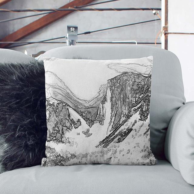 Yosemite National Park California in Abstract Cushion with Filling East Urban Home Size: 40 x 40 cm, Backing Colour: White on Productcaster.