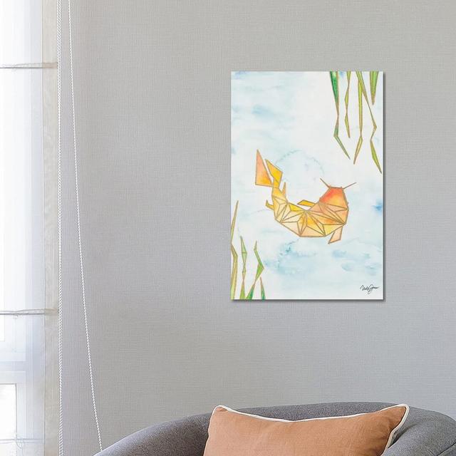 Origami Koi by Nola James - Wrapped Canvas Print 17 Stories Size: 66.04cm H x 45.72cm W on Productcaster.