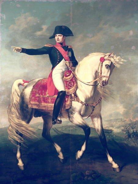 Equestrian Portrait of Napoleon I 1810' by Joseph Chabord Art Print East Urban Home Size: 100cm H x 70cm W x 2.3cm D, Format: Black Framed on Productcaster.