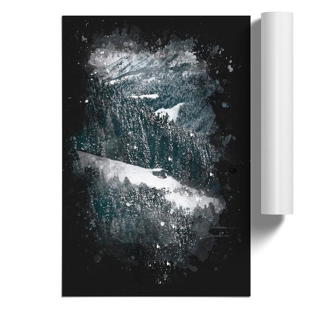 Winter Forest Vol.10 Paint Splash - Unframed Graphic Art East Urban Home Size: 59cm H x 42cm W x 0.1cm D on Productcaster.