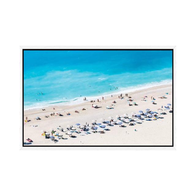 Aerial View Of Myrtos Beach VI, Cephalonia, Ionian Islands, Greece by Matteo Colombo - Print on Canvas East Urban Home Format: White Floater Framed, S on Productcaster.