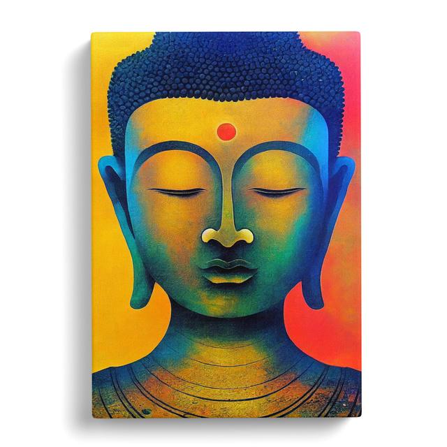 CAN-V0523-307X Buddha Painting Collage - Print Latitude Vive Size: 50cm H x 35cm W on Productcaster.