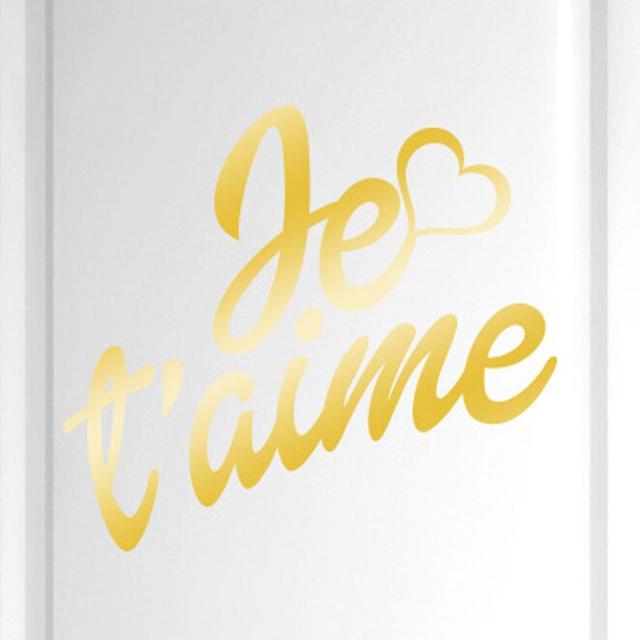 Je Taime Door Room Wall Sticker 17 Stories Colour: Shiny Gold on Productcaster.