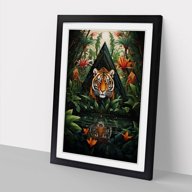 XYZ-FRM-V1223-3923 Print World Menagerie Size: 34cm H x 25cm W x 2cm D, Frame Colour: Black Framed on Productcaster.