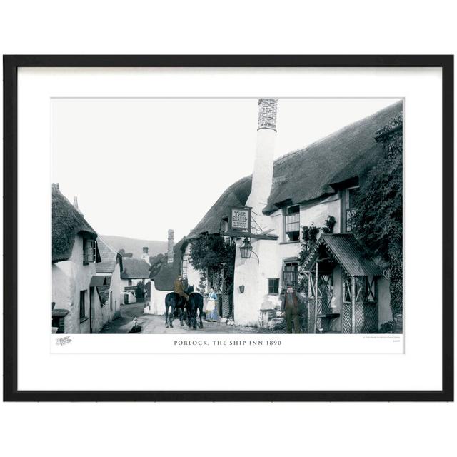 'Porlock, the Ship Inn 1890' - Picture Frame Photograph Print on Paper The Francis Frith Collection Size: 40cm H x 50cm W x 2.3cm D on Productcaster.