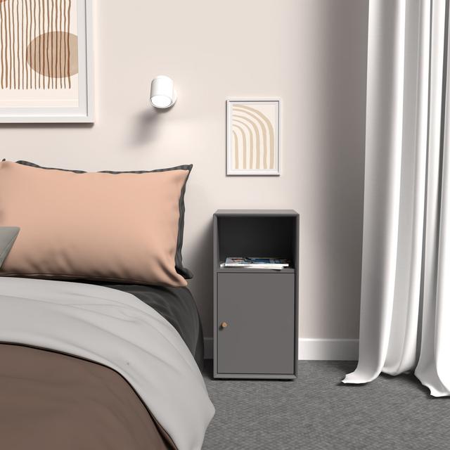 Manufactured Wood Bedside Table Tenzo Colour: Grey on Productcaster.