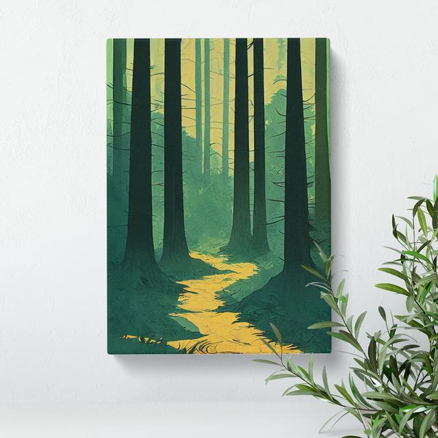 Winding Forest Path No.2 - Wrapped Canvas Print Alpen Home Size: 76cm H x 50cm W x 3cm D on Productcaster.