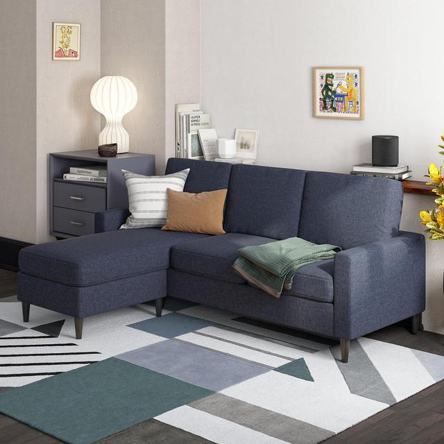 Ecksofa Kaci Notio Polsterfarbe: Blau on Productcaster.