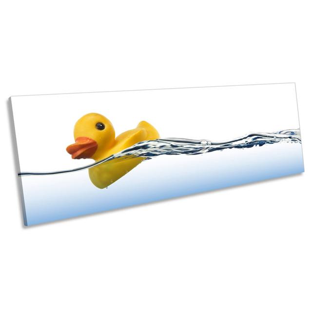 Rubber Duck Bathroom - Wrapped Canvas Panoramic Print 17 Stories Size: 40.64cm H x 121.92cm W x 2cm D on Productcaster.