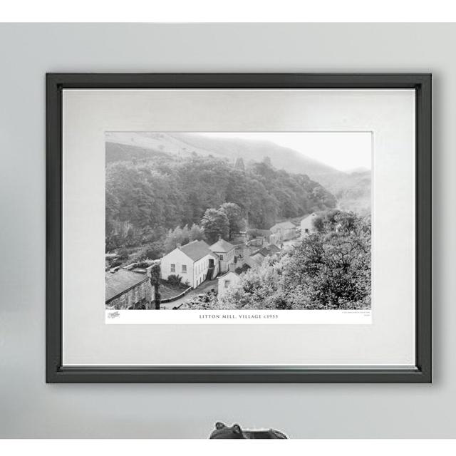 Litton Mill, Village C1955' - Picture Frame Photograph Print on Paper The Francis Frith Collection Size: 28cm H x 36cm W x 2.3cm D on Productcaster.