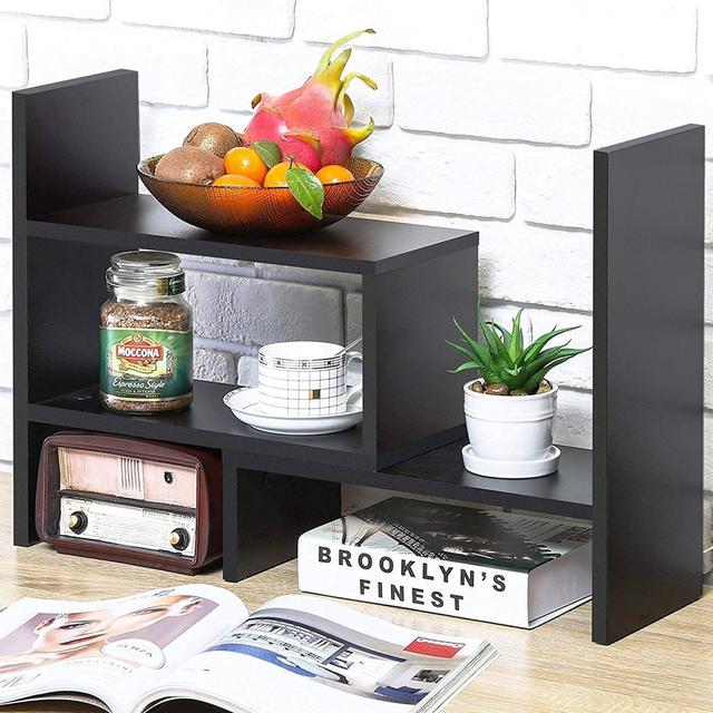 Jeralynn 35Cm H x 29Cm W Engineered Wood Geometric Bookcase 17 Stories Colour: Black on Productcaster.